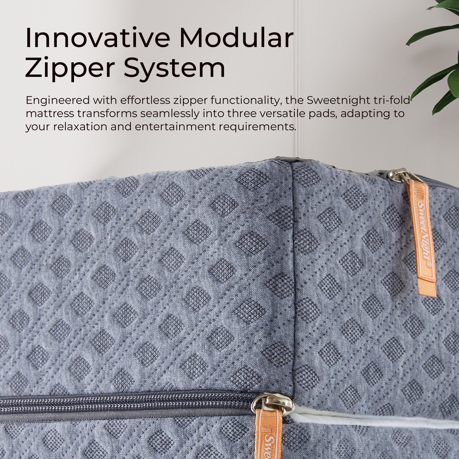 4-Inch Tri-Folding Mattress Topper