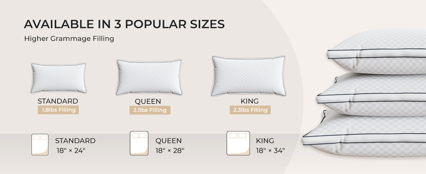 Pillow Sizes Explained: Standard vs Queen vs King (and What Fits Your Bed)