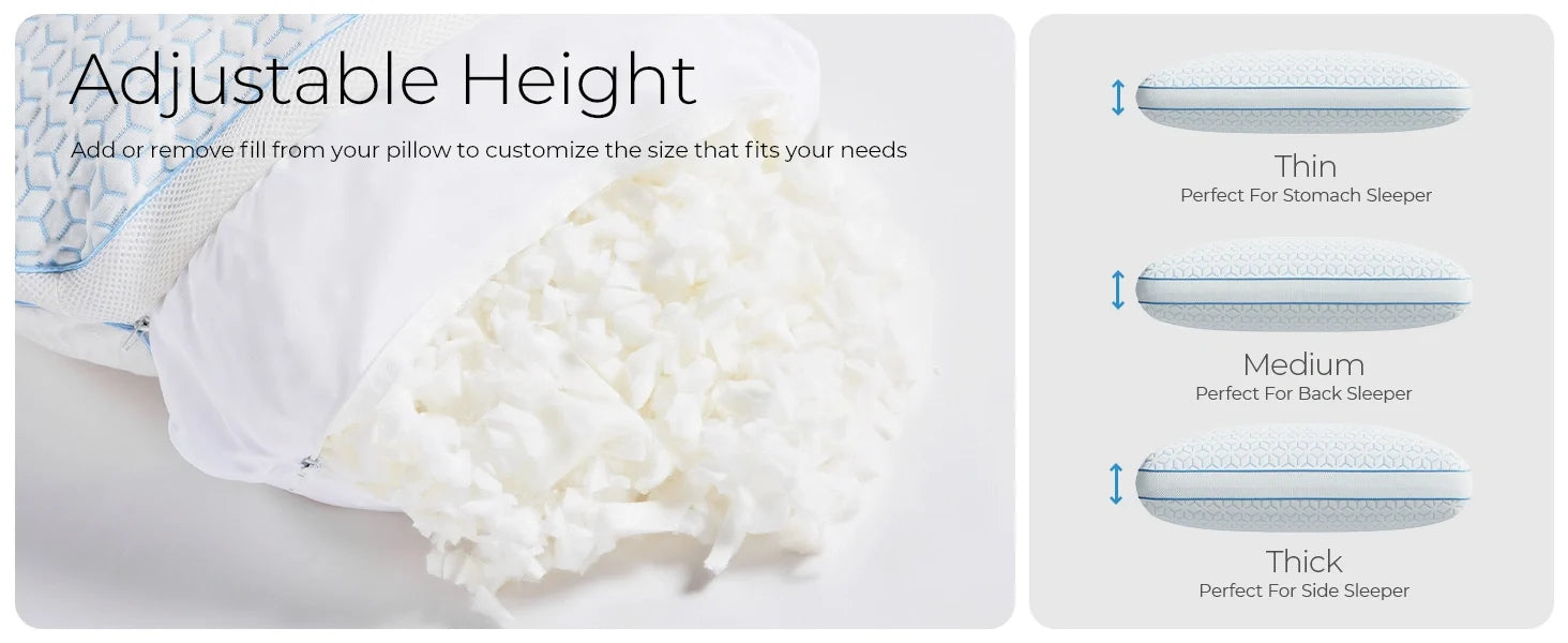 Adjustable Pillows Explained: How to Dial In Loft With Shredded Memory Foam