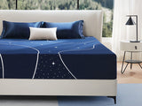 Luxury bedroom setup showcasing best comfort mattress with constellation design for better sleep and work performance