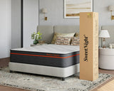 Best Rated Memory Foam mattress showcased in a modern bedroom with SweetNight packaging beside it.