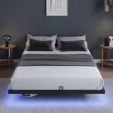 Floating Bed Frame with LED Lights