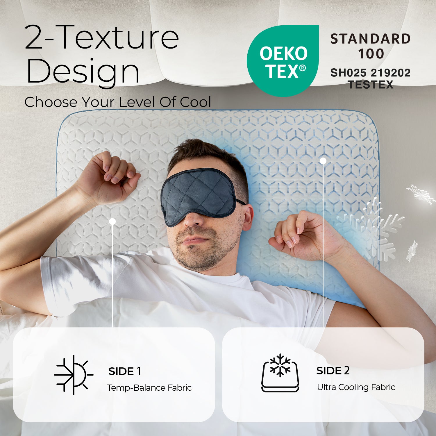 Cooling Memory Foam Pillow 2-Pack