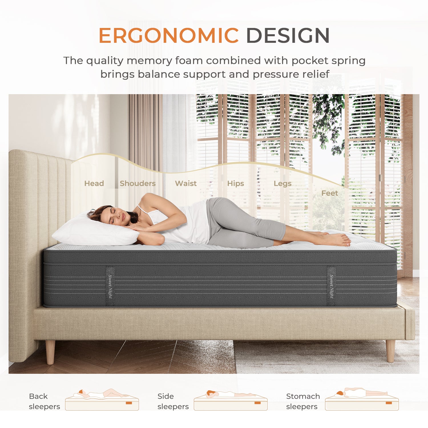 A SweetNight Gloaming Hybrid Mattress | Sweetnight