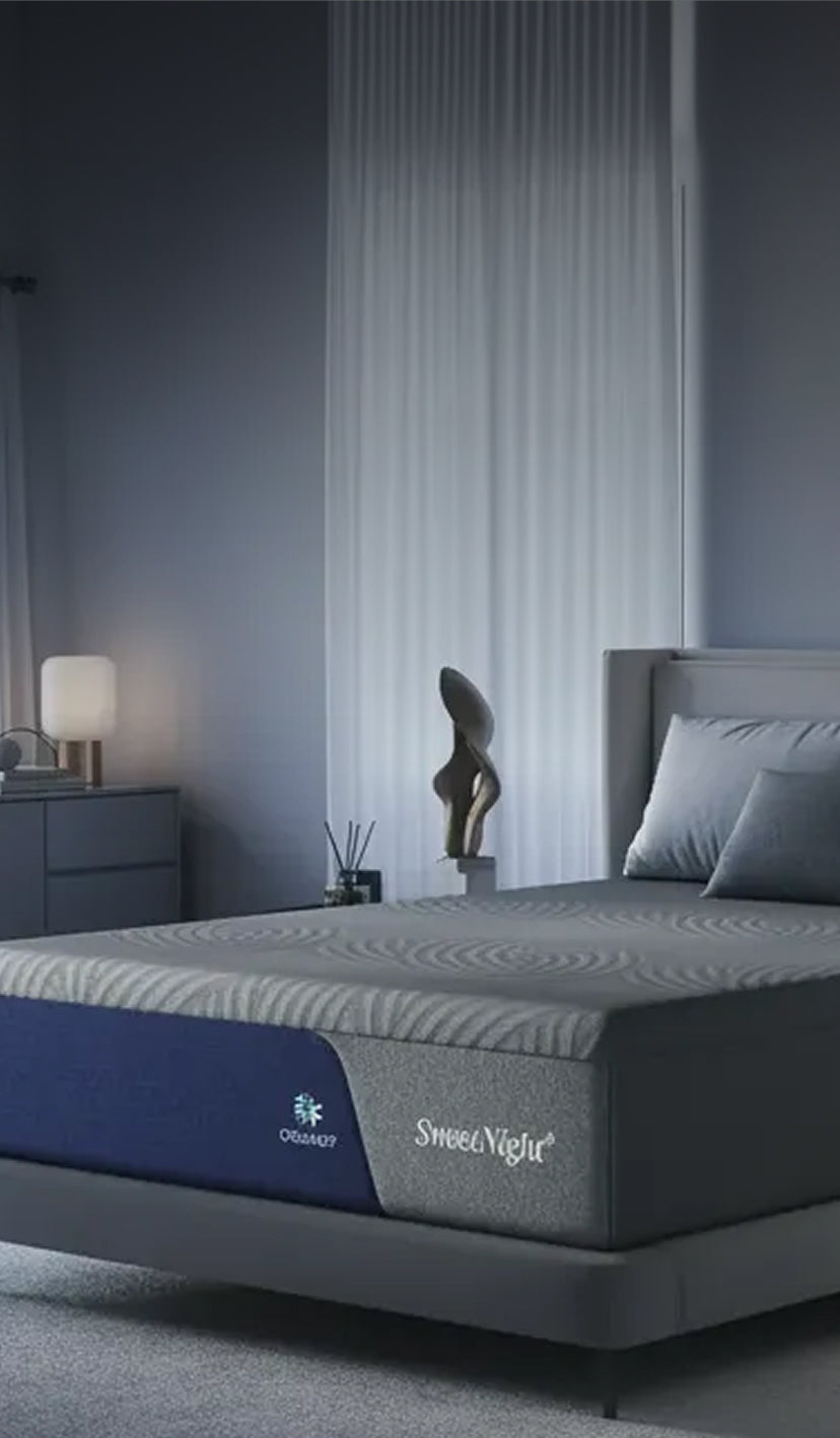 パトローナスネイビーベルベット/ネイビースムース SweetNight CoolNest® Memory Foam Mattress - 8°C Cooler & Sleep Better