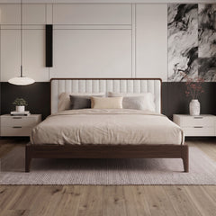 Base de cama con almacenaje, luces LED RGB y cabecero de carga